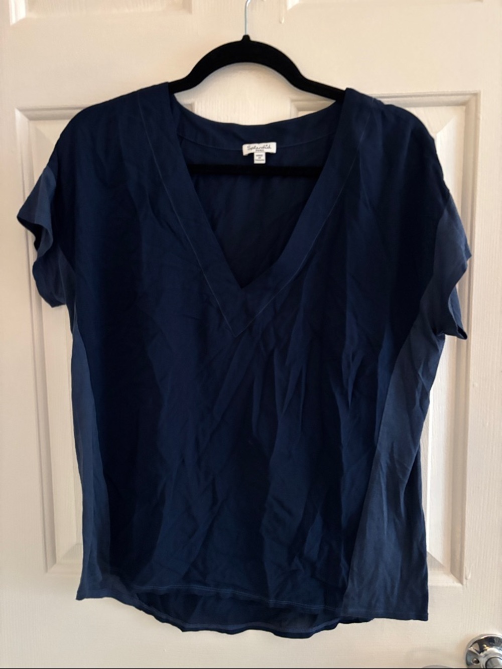 Splendid Navy V-Neck Short Sleeve Tee